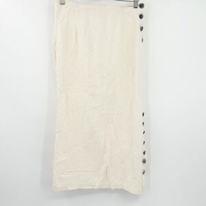 Earth Speaks Womens‎ Eco Organic Hemp Midi Skirt Size 14 Button Side Made USA